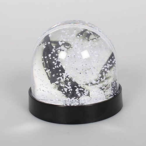 Medium Glitzerkugel 9x9x8 cm Bilderrahmen Schneekugel Fotokugel Glitzer Kugel: Farbe: Schwarz