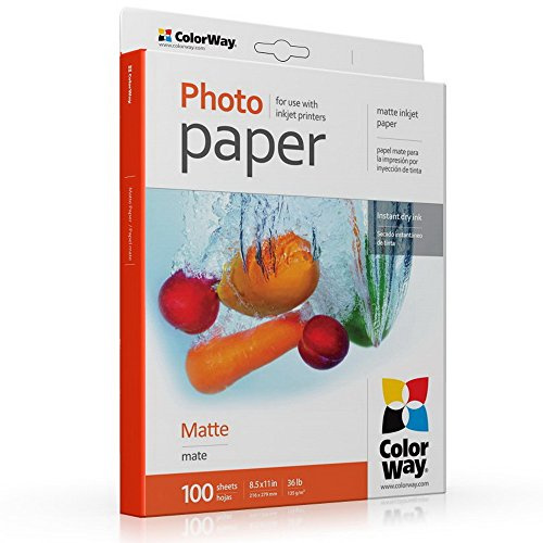 ColorWay Premium matt Fotopapier 50 Blatt A4 135g/m² Sofort Trocken Wasserfest für alle Tintenstrahldrucker