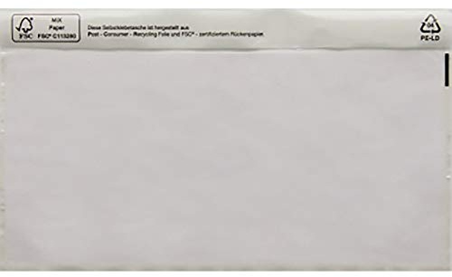 Dokumententasche DIN lang Transparent mit Selbstklebung 250 St./Pack. 250St.