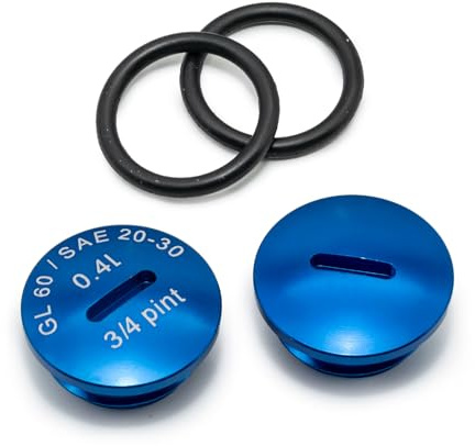 SET Verschlußschraube - Alu blau mit O-Ringen S51, S53, S70, SR50, SR80, KR51/2 | Mit O-Ringen kompatibel mit Simson KR51/2, SR50, SR80, S 83 80 4-Gang Beta Bj. 1994-1996