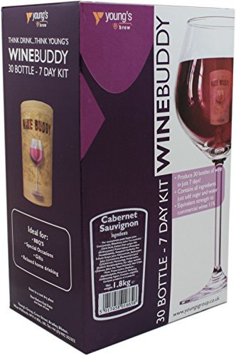 Wine Buddy Cabernet Sauvignon 30 Bottle 7 Day Home Brew Red Wine Making Kit