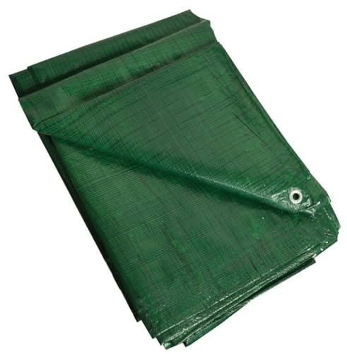 8M x 10M Green Tarpaulin Sheet with 2 Free coils of 6mm x 15M Polypropylene Rope
