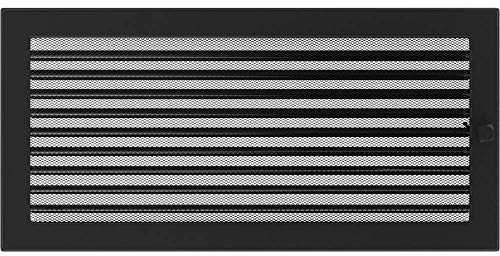 KRATKI ventilationsgaller eldstadsgaller 22cm x 45cm svart med persienner