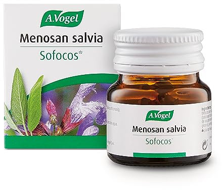 A.Vogel Menosan Salvia | Pastillas Natural para Sofocos en Menopausia y Sudoración Excesiva en Hombre y Mujer | Extracto Salvia Fresca | Toma de 1 Comprimido Diario | 30 comprimidos