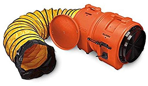 Allegro Industries 9553-15 Plastic Axial Blower with 15' Duct and Canister, Ac, 16, Orange