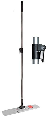 CleanSV Mopset - 2 x Wischmops ( 1 x Baumwollmop - 1 x Microfasermop blau weiss) + Magnetklapphalter Magic Click / WISCHSET 3 -- 40 cm (40)