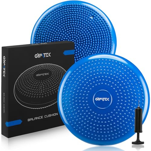 Gymtek Balance Board, 33 cm, Balance Pad, Gleichgewichtstrainer, Luftkissen, Blau