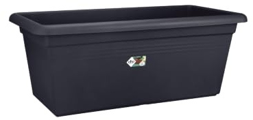 elho Green Basics Garten XXL 100cm - Living Schwarz | L 44.5 x B 96 x H 39.5 cm | für den Außenbereich