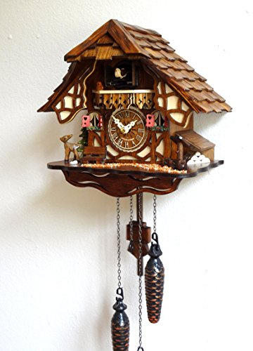 Cuco Reloj en la selva negra casa de la selva negra cuarzo compartimento de 416q Clock Villa Hettich Relojes