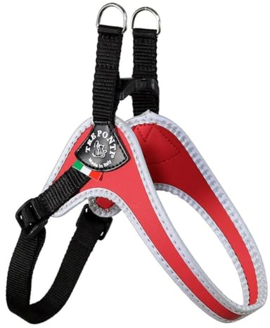 Tre Ponti Easy Fit Classic Harnais pour Chien Rouge Taille 1,5
