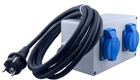 KlingerBorn Einschaltautomatik 1Ph-230V – 3m Netzleitung | Mit festen Verzögerungszeiten – verhindert gleichzeitigen Anlauf von zwei Antrieben – automatischer Anlauf der Absaugung