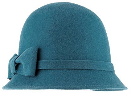 Alpenleder Damenhut - Maria (Handgefertigt) - Nachhaltiges Bio-Filz aus regionaler Landwirtschaft | Filzhut, Hüte Damen, Topfhut, Glockenhut *Fair Produziert* (Einheitsgröße ca. 54-58, Türkis)