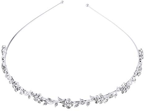 NUOLUX Wedding Women's Crystal Bridal Leaves Crown Headband Tiara