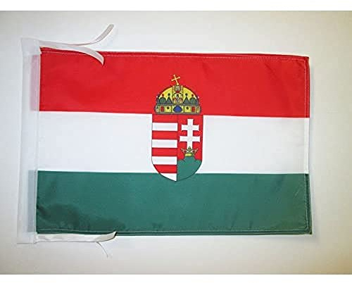 AZ FLAG - Flagge Königreich Ungarn 1920-1946 - 45x30 cm Mit Kordel - Ungarische Fahne 30 x 45 Cm - Flaggen