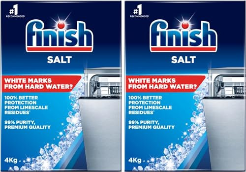 Finish Dishwasher Water Softener Salt | Pack of 2 | 4kg Each | 2 x 4kg