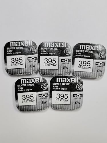Maxell SR927SW Uhrenbatterie, 1,55 V, 395 (5 Stück pro Packung)