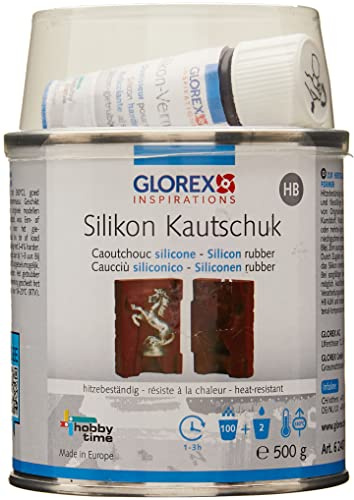 Glorex 6 2407 407 - Silikon Kautschuk RTV HB, hitzebeständig, 500 g Abformmasse