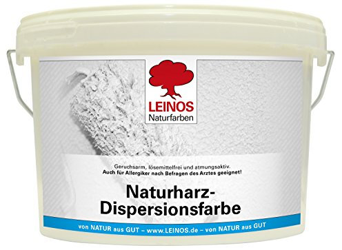 LEINOS 660 Naturharz-Dispersionsfarbe 2,5 L | hoch deckende Innenwandfarbe für Wände & Decken | Lösemittelfrei, atmungsaktiv & wohngesund | Farbton: weiß, matt