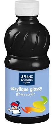 Lefranc Bourgeois - Acrylique liquide brillante Glossy pour enfants- 250ml Noir