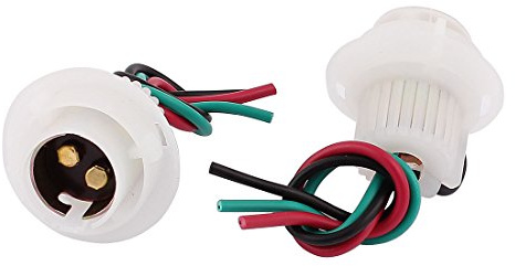 sourcing map Ba15D 1157 Base Casquillo de Bombilla portalámparas Conector 2 Punto