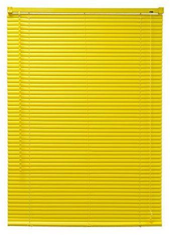 STOR PLANET | Persianas Venecianas de PVC Veneto, Cortinas con Lamas, Persianas de Interior para Ventanas y Puertas, Cortinas de Cocina, Baño, Domitorio… | Amarillo, 135x160