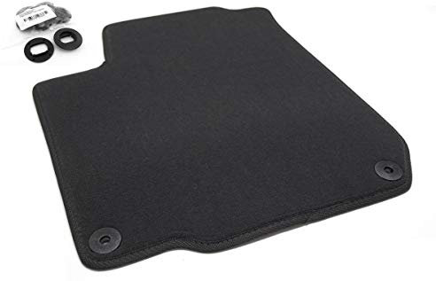 Fußmatte passend für VW Golf 4 IV Velours Matte Automatte Schwarz Fahrermatte einzeln + Original Befestigungssystem