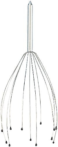 PEARL Kopfmassage: Kopf-Massage-Spinne Kopfmassagegerät mit Metall-Griff (Massagespinne Kopf, Haar Massage Spinne, Anti Stress)