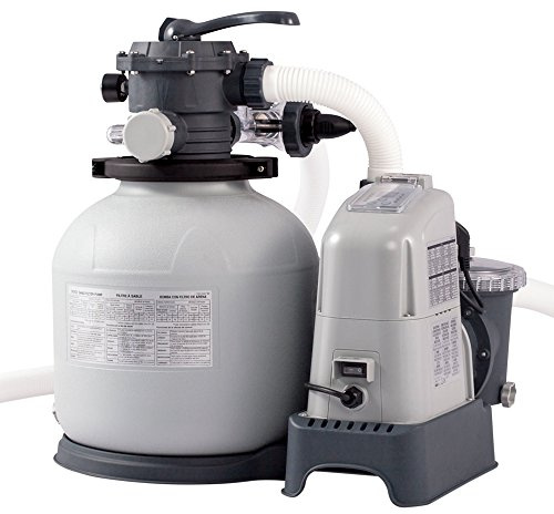 Intex-28676 Pompa a Sabbia Combo con Sistema E.C.O. per Piscine, l.1, Colore Grigio, 32.200 l, 28676