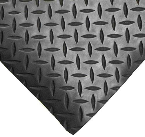 Checker Plate Rubber Garage Flooring Matting 3m x 1.5m wide x 3mm Thick Floor Mat | A Grade | 9ft 9 x 4ft 9 | 118 x 57 Inches | 300 x 150cm