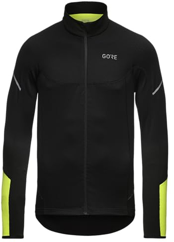 GORE WEAR Herren Thermo Zip Shirt Langarm, Black/Neon Yellow, M EU