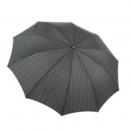 Parapluie canne pour homme PIERRE CARDIN - Ouverture automatique - Résistant au vent - Diamètre 109 cm - Noir et gris