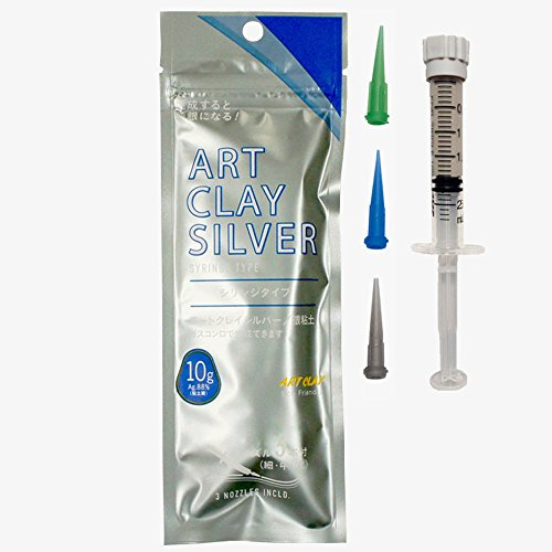 Art Clay Silver Ny formel spruta, 10 g 3 spetsar