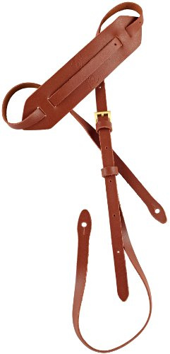Ortega gitarrer OSM-BR standard mandoliner rem mjukt slätt läder brun, 1,5 cm bredd max. 170 cm lång