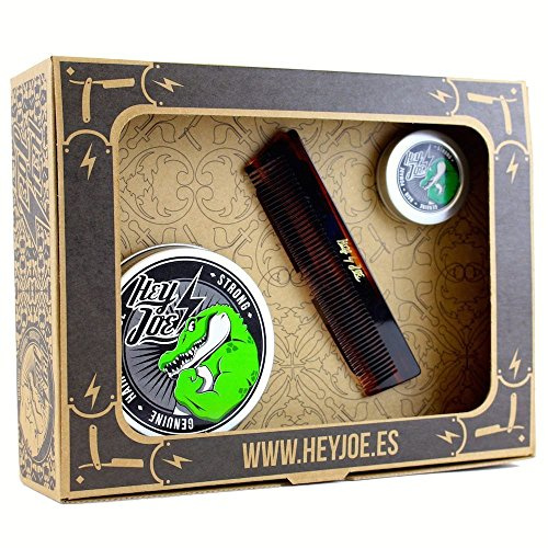 HEY JOE! Pomade Survival Kit Strong | Professionelles Haarstyling Geschenkset für Herren - Enthält Haarpomade Männer mit Starkem Halt und Taschenkamm