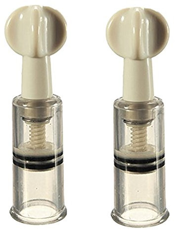 Teensery Pack 2 Mini Kunststoff Twist Up Nippel Enhancer Erweiterung Brust Vergrößerungsapparat Saugnapf Pumpe (S)