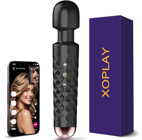 G Spot Vibrator Wand for Women, Powerful Sex Toys for Clitoris G-spot Stimulation,Waterproof Dildo Vibrator with 25 Powerful Vibrations Clitoral Stimulator for Adult Female or Couple Fun (Black)