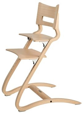 Leander Classic™ Hochstuhl ohne Sicherheitsbügel Whitewash - Zeitloses Design - Individuell Verstellbar - Elastische Konstruktion für die Motorik