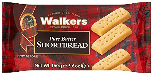 Walkers Galletas de Mantequilla Tradicionales - 160 gr, pack de 6