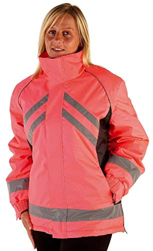 HyViz Waterproof Riding Jacket (Pink/Black, Medium)