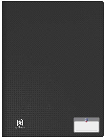 OXFORD Protège-Documents Memphis A4 200 vues / 100 pochettes Couverture Polypro Noir