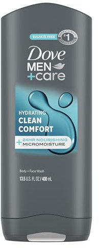 Dove Lotion nettoyante Men+Care Clean Comfort - Pour le corps et le visage - Pour lutter contre la peau sèche - Fraîcheur extra - 400 ml