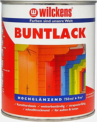 Wilckens Kunstharz Buntlack für Innen und Außen, hochglänzend, 750 ml, RAL 8011 Nussbraun