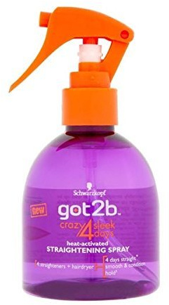 Schwarzkopf Got2b Crazy 4 Sleek Days Heat Activated Straightening Spray 200ml by GOT 2B