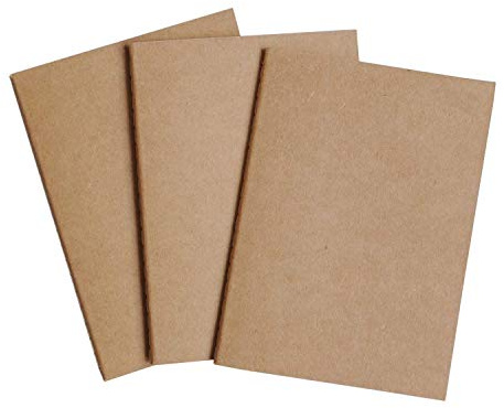 Traveler's Pocket Notebook Refill Inserts - 5 x 3.5 Inches (12.5 x 9 cm) B7 - Blank Unlined Paper - Set of 3 - Passport Journal Size - for Small Refillable Travel Journals, Diaries and Notebooks