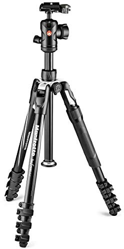 Manfrotto MKBFRLA4B-BHM Befree Advanced 2N1 Reisestativ mit Einbeinstativ, Hebelschloss, Stativtasche, Platte und Kugelkopf inklusive für Canon, Nikon, Sony, DSLR, CSC, spiegellos, bis 8 kg, Aluminium