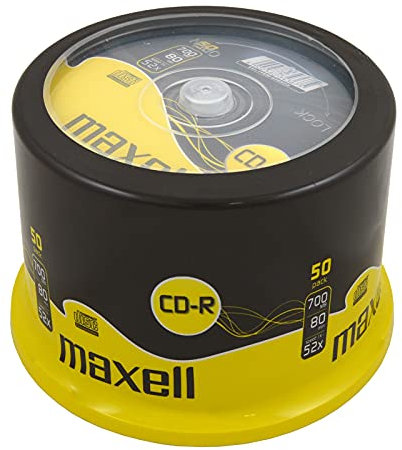maxell CD-R 80 Minuten, 700 MB, 52x, 50er Spindel, Sie erhalten 1 Packung, Packungsinhalt: 50 er Spindel