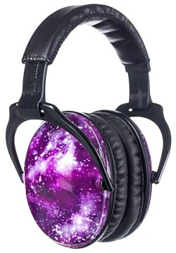 PROTEAR Kids Ear Defenders, Hearing Protection for Toddler Kids and Young Teens with Autism, Noise Reduction Safety Earmuffs Ideal for Fireworks, Concerts, Cinema(Black band Nebula)