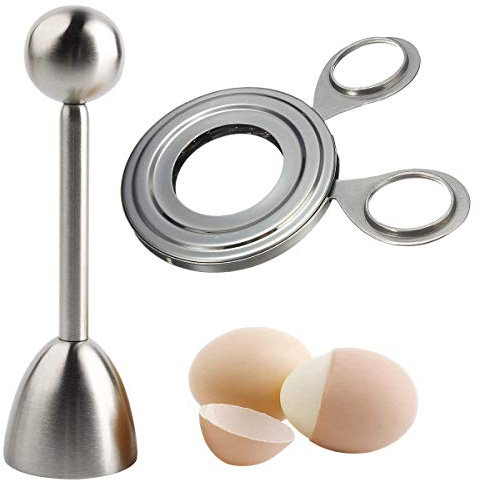 Tagliauovo, Taglierina per Uova in Acciaio Inossidabile Taglierina per Guscio D'uovo in Acciaio Inox Rimozione Morbida per Uova Sode Apriscatole per la Colazione in Cucina Cottura di Dolci (Stile 1)
