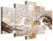 B&D XXL - Quadro Acustico Astratto Albero 5 pezzi schiuma acustica Quadri Moderni Camera da Letto - Stampa su Tela - Pannelli Fonoassorbenti Decorativi - Fonoassorbente Acustiche