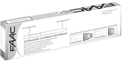 Dieffematic FAAC Kit Automazione Universale per Persiane a 1 e 2 Ante - Arresto Finecorsa, Marrone RAL 8017